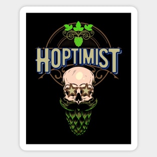 Hoptimist - Funny Beer Magnet